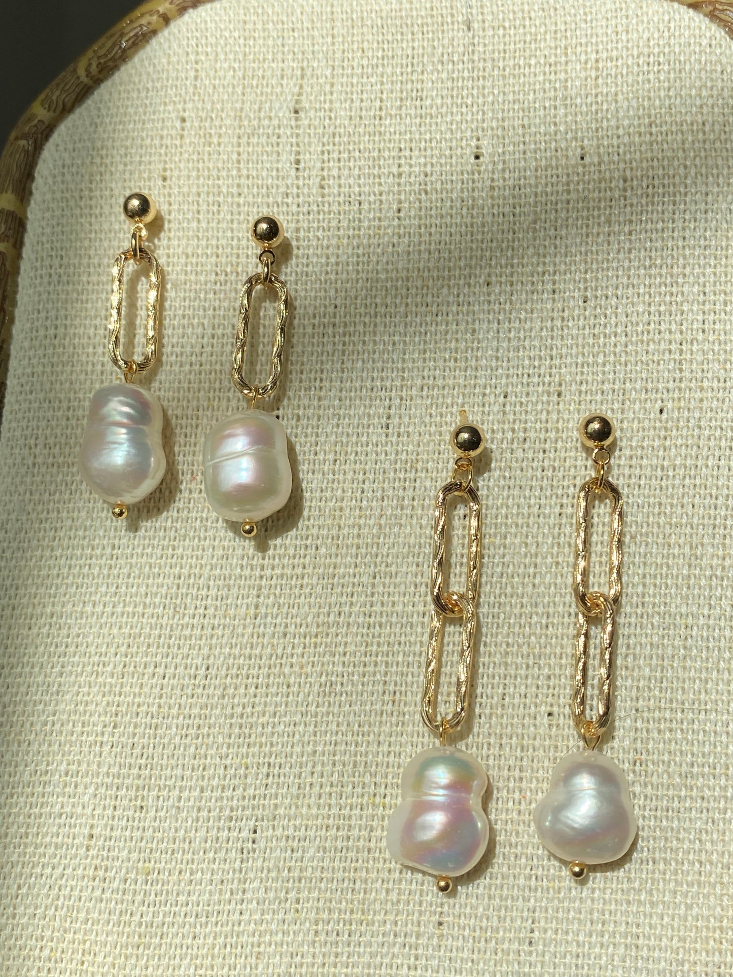 Natural baroque pearls 8 baroque dangle drop earring