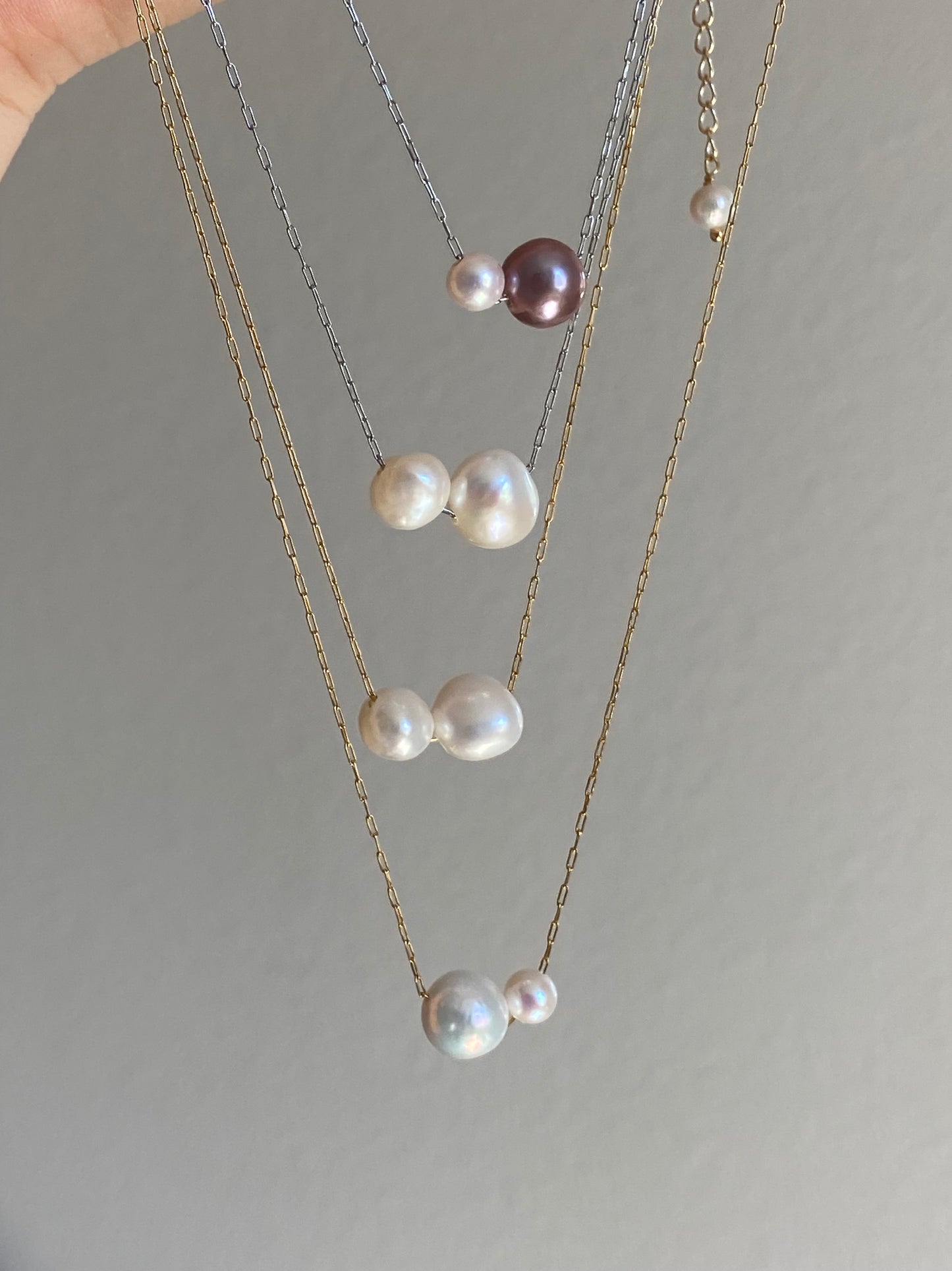 Damson Double pearl Necklace