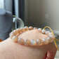 High Rare Gem Grade Gold Skeletal/Elestial Quartz Crystal  Illuminate Fire Bracelet