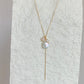 Freshwater pearl flower petal shape dangle pendant necklace,gift for her,holiday gift