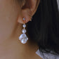 Freshwater Baroque pearl earrings Elegant Dangling earrings Unique Handmade dangle earrings Bridal Jewelry Bridesmaid Gift For her