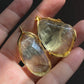 Hand Craft Libyan Desert Glass 925 Sterling Silver 18k Gold-Plated Handmade Pendant – Protection & Transformation Crystal