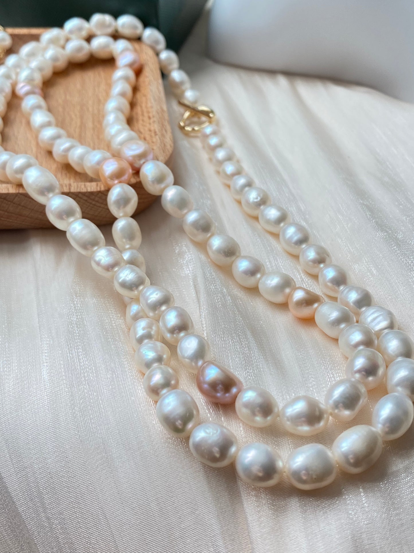 Natural freshwater pearls apricot with candy pearl stone multiple used long pearl necklace,double wrap chocker necklace,gift for her