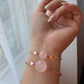 Natural Rose quartz Adjustable bracelet for Love gift for her Valentine's Day gift  present full of love and blessings