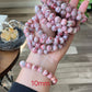 Natural Raw Rare Cinnabrite, Cinnabar in Quartz,Smooth Round Beaded Bracelet- Raw Mineral for Energy and Wealth