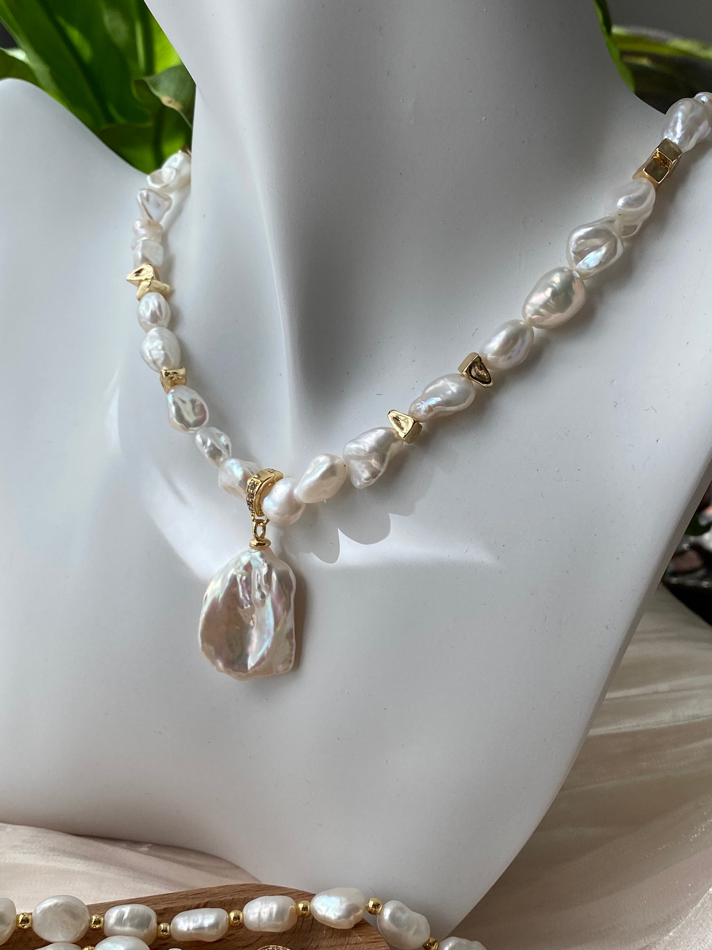 TOP GRADE big baroque Petal Pearl super shinning luster multiple use dangle earring,necklace pendant,gift for her,christmas gift