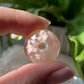 TOP grade Cherry Blossom Agate Peace Buckle donut shape Pendant - Multi-Use Healing Stone for Serenity & Protection