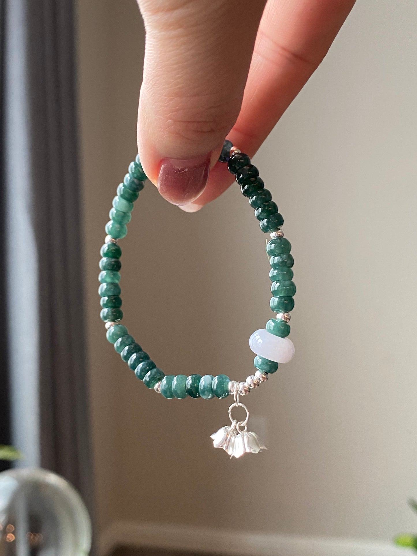 Natural Blue Water Jadeite Harmonizing Jade Bracelet | Natural Healing & Balance Gemstone | Serene Beauty Accessory