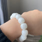 Natural Grade A Hetian White Jade Bracelet,Serenity & Healing Luxury Lucky Jewelry