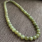 High Grade Natural Lake Green Smooth Round Jade Bead Necklace 9mm | Lucky | birthdays Gift|  anniversaries gift