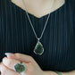 Handcrafted Sterling Silver Moldavite Ring and Necklace Pendant Genuine Moldavite Raw Crystal Pendant