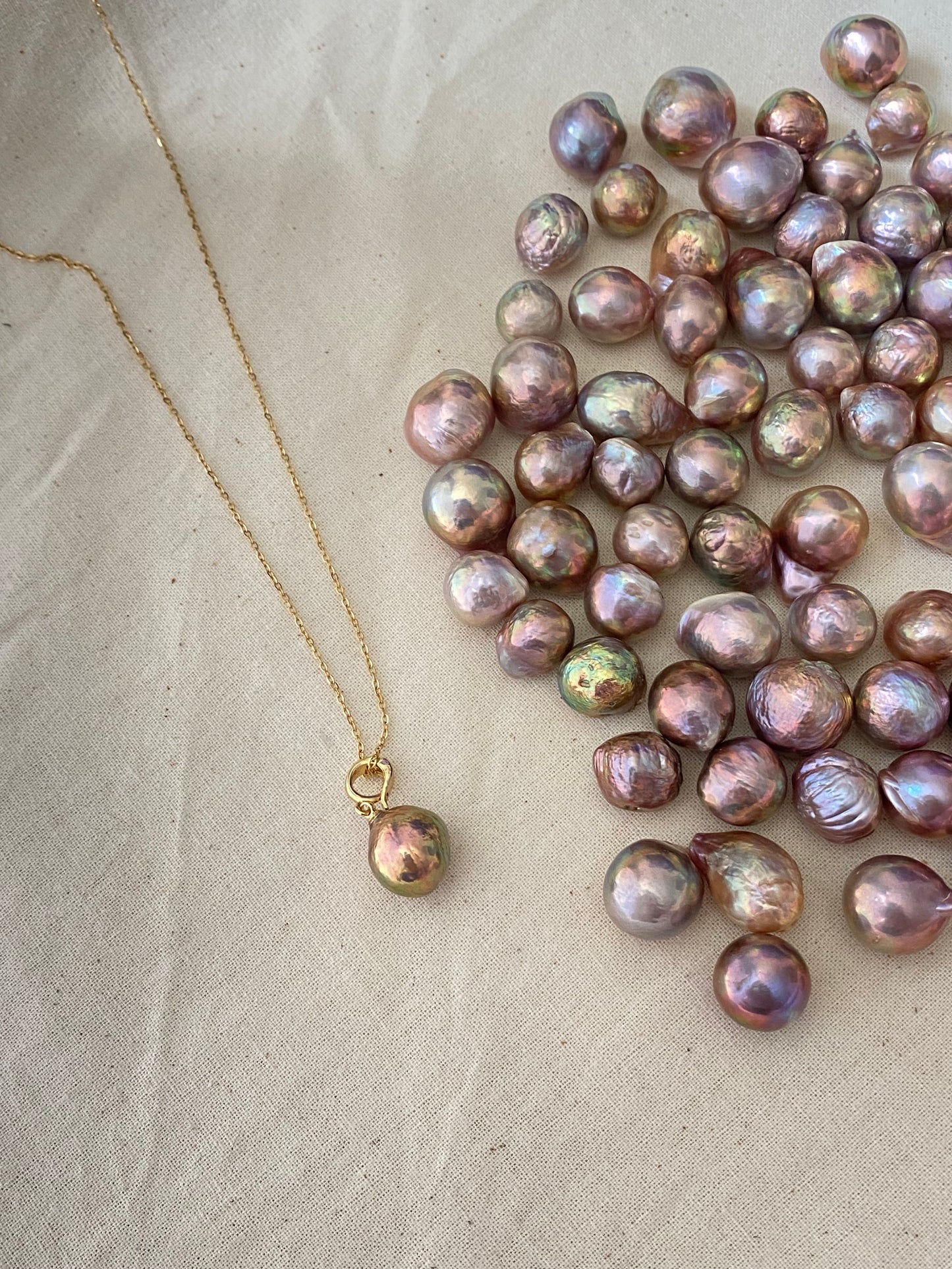 Removable Baroque Pearl Drop Choker – Handmade Freshwater Pearl Necklace