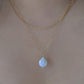 Double Layered Baroque Pearl Pendant Necklace – Elegant 18K Gold-Plated Chain