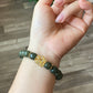 Green Jade and Titanium Rutilated Quartz Healing Bracelet – Balancing Energy Jewelry for Clarity and Wellness