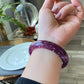 Handcrafted  Super Flash  Natural Lepidolite Bangle Bracelet - Balance Your Spirit and Style