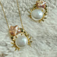 Celestial Crab Pearl Pendant – Gold Crab Baroque Pearl Necklace, Ocean Lover Gift, Cancer Zodiac Jewelry, Handmade unique star Necklace