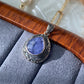 Elegant Natural Tanzanite and Sterling Silver Pendant Necklace - Timeless Luxury Accessory