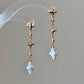 Dainty elegant Dreamworld Baroque cross star Pearl Drop Earring