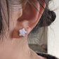 Whispers of Dream Natural baroque star,butterfly,lucky clover,heart sterling silver stud earring