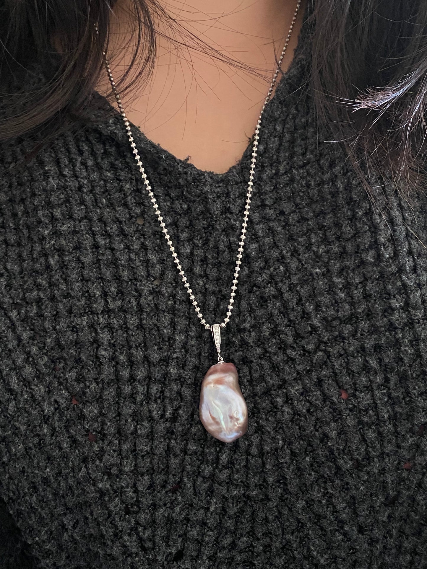 Removable Baroque Pearl Pendant | Symbol of Unique Love | Versatile Romantic Jewelry