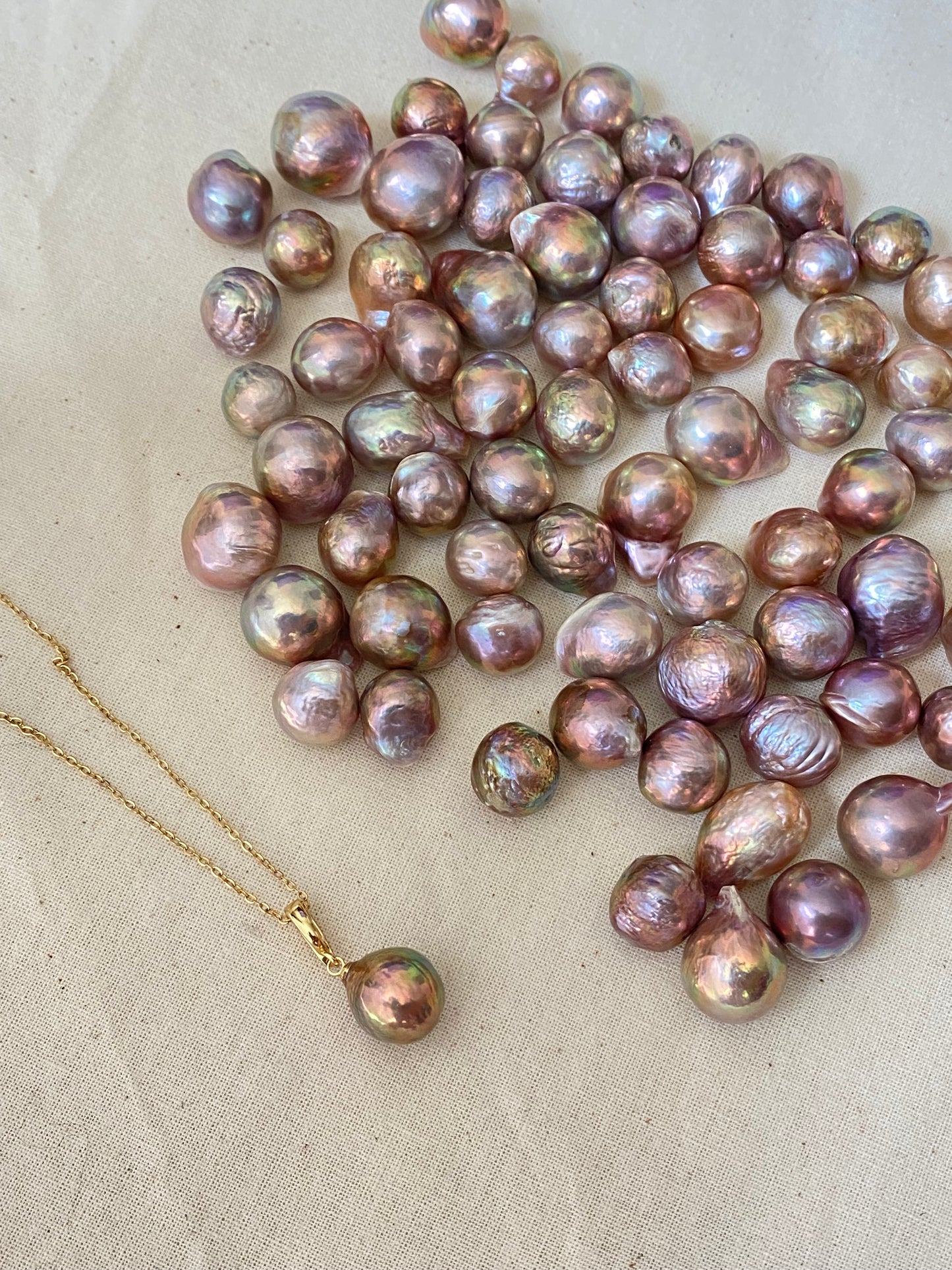 Removable Baroque Pearl Drop Choker – Handmade Freshwater Pearl Necklace