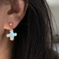 Dainty Petal Cross Pearl Earrings 3 in 1 | Baroque Pearl Pendant | Zircon Stud or Gold Hoop | Bridesmaid Gift for Her love gift
