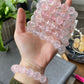 Jumbo size Starlight Rose Quartz Bracelet- Enhance Your Wellbeing with Natural Healing Crystals