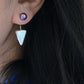 Convertible Pearl Drop Earrings – 3-in-1 Baroque pearl Triangle Earrings – Front Back Stud Earrings – Gift for Her, Bridesmaid, Minimalist Jewelry