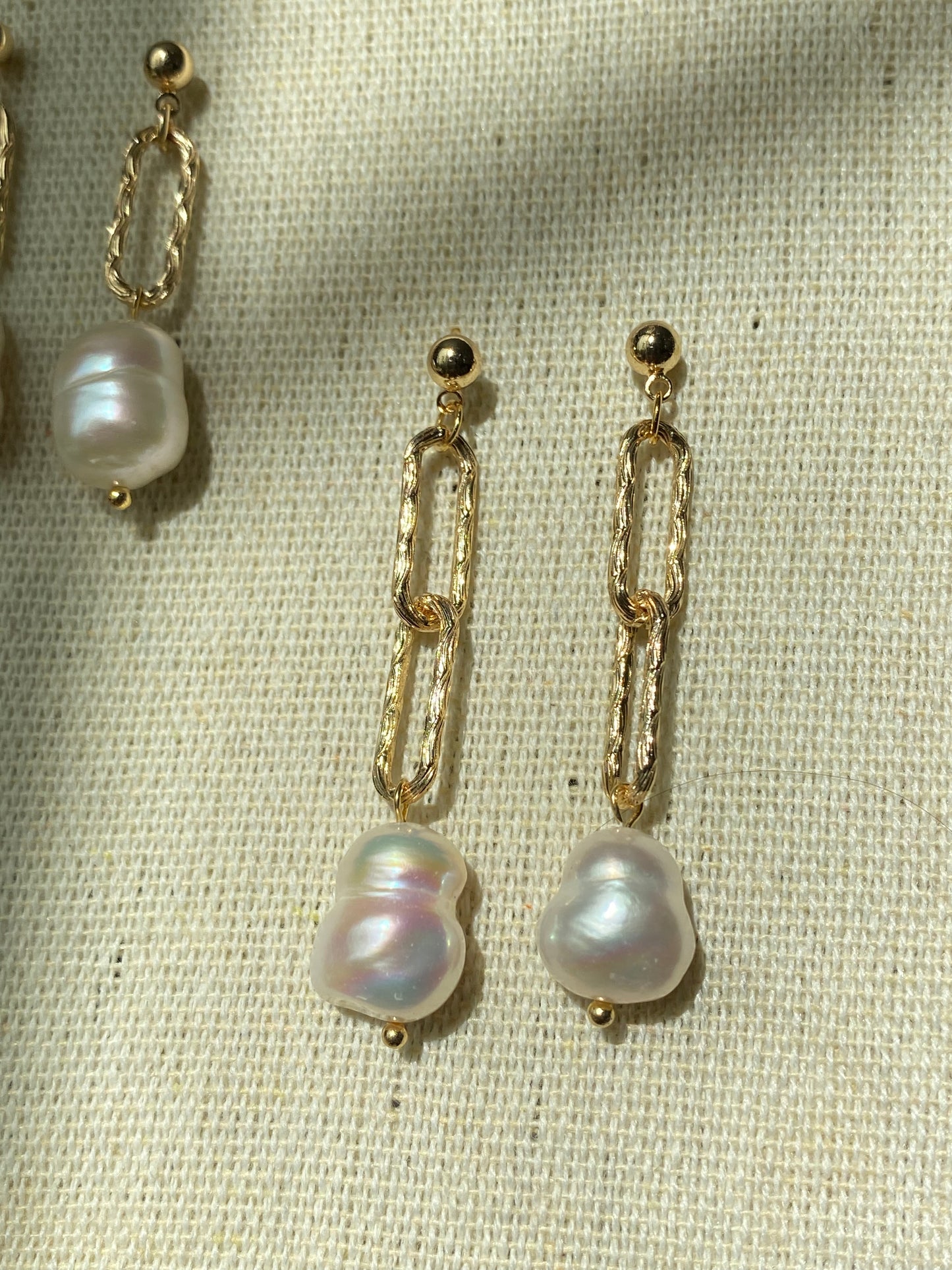 Natural baroque pearls 8 baroque dangle drop earring