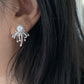 Convertible Pearl Firework Earrings 2 in 1 Sparkling Detachable Studs