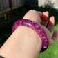 Handcrafted  Super Flash  Natural Lepidolite Bangle Bracelet - Balance Your Spirit and Style