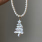 Rare found handmade natural baroque pearls christmas tree removable pendant,holiday gift