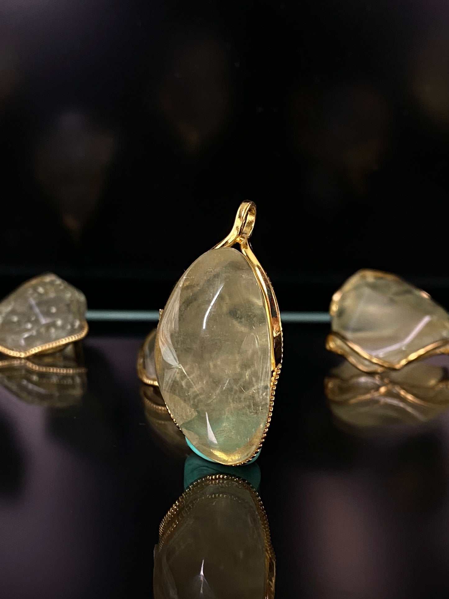Hand Craft Libyan Desert Glass 925 Sterling Silver 18k Gold-Plated Handmade Pendant – Protection & Transformation Crystal