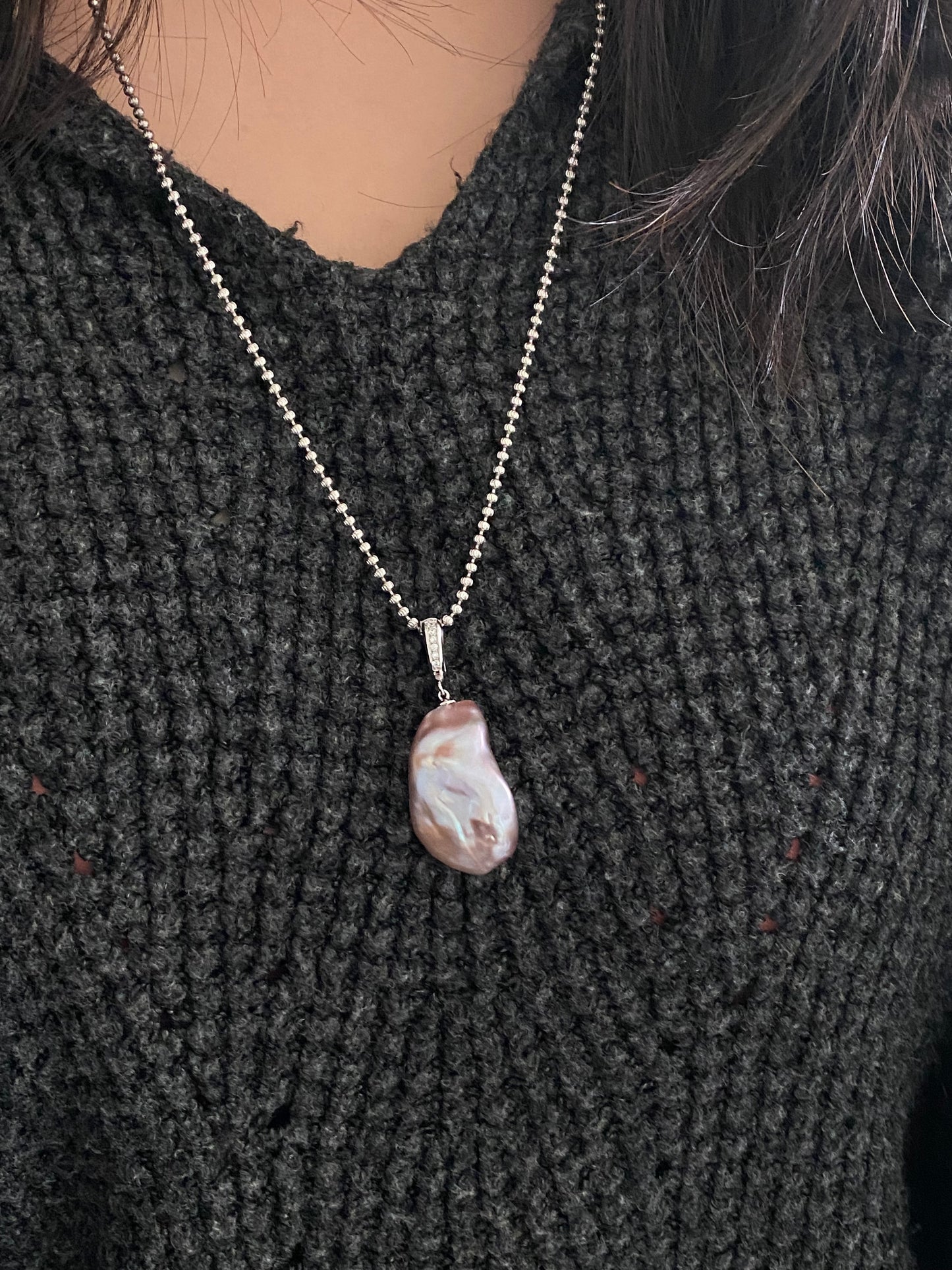 Removable Baroque Pearl Pendant | Symbol of Unique Love | Versatile Romantic Jewelry