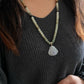 Natural Elegant Long Hetian Jade Necklace with Healing Barrel-Shaped Beads