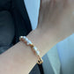 Natural freshwater baroque pearls Lava 14K gold filled bracelet,morther's day gift,wedding gift