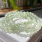 Natural nice clear faceted cut Prehnite shinning bead bracelet,gemstone bracelet (grape stone）