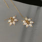 summer fun freshwater pearls firework style A and B dangle drop studd earrings, gift for her