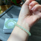 Natural nice clear faceted cut Prehnite shinning bead bracelet,gemstone bracelet (grape stone）