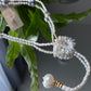 Handmade fresh water keshi pearls with akoya pearls flower multiple use necklace,triple wrap bracelet, chrismas gift