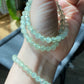 Natural nice clear faceted cut Prehnite shinning bead bracelet,gemstone bracelet (grape stone）