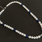 freshwater pearls with lapis lazuli vintage beach style necklace,gift for her,mother's day gift