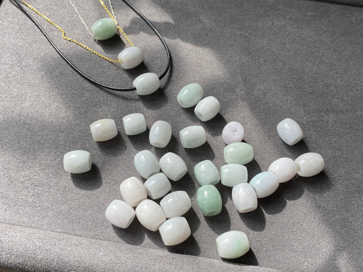 AAA  Natural BIYU Hetian Jade barrel bead Nephrite bead Lucky bead Necklace,gift for her,gift for him,christmas gift