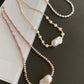 Fresh water pearls bright iridescent big baroque flame ball,fish tail baroque luster with gold pearls necklace