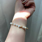 Natural freshwater baroque pearls Lava 14K gold filled bracelet,morther's day gift,wedding gift