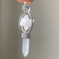 Natural crystal hand carved star Pendulum dangle earring single pieces,crystal healing earring