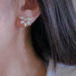 summer fun freshwater pearls firework style A and B dangle drop studd earrings, gift for her