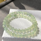 Natural nice clear faceted cut Prehnite shinning bead bracelet,gemstone bracelet (grape stone）