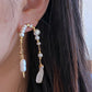 Natural freshwater baroque pearls rainbow vintage earring,gift for her, christmas gift