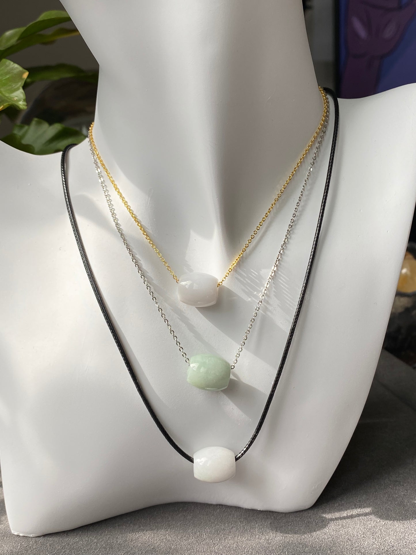 AAA  Natural BIYU Hetian Jade barrel bead Nephrite bead Lucky bead Necklace,gift for her,gift for him,christmas gift